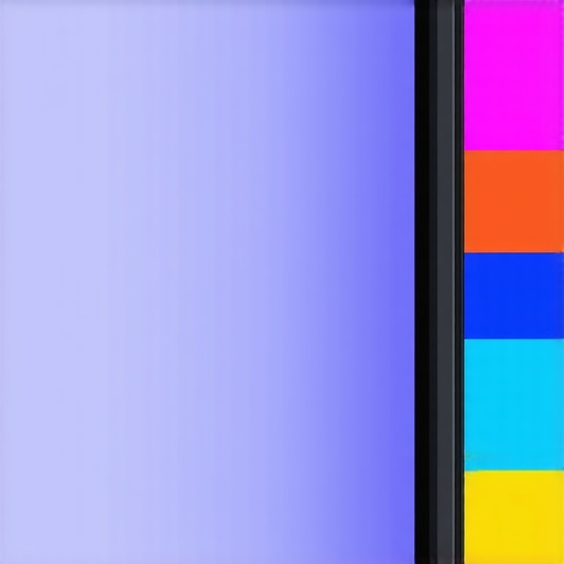 Close-up of a mini LED TV showing calibration controls for contrast and brightness