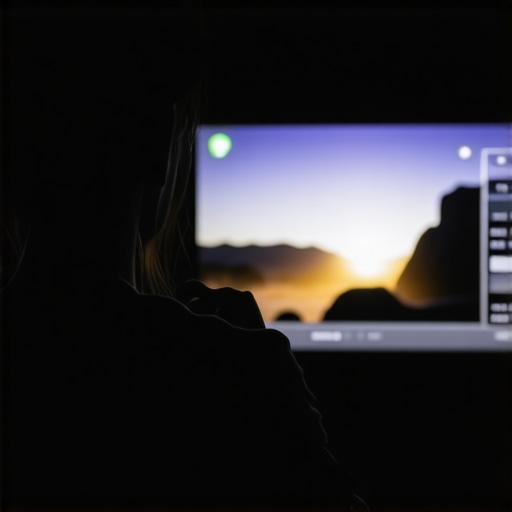 Person fine-tuning television brightness and contrast settings