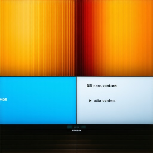 Close-up of HDR settings with contrast and brightness controls