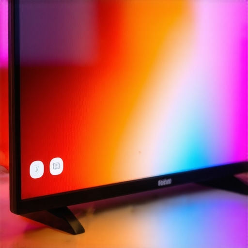 User adjusting contrast settings on a mini LED TV