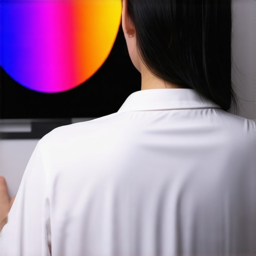 Person adjusting contrast and brightness using calibration tools on a 2026 QLED TV